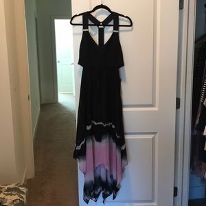Rachel Rachel Roy Black & Pink dress w side cutout